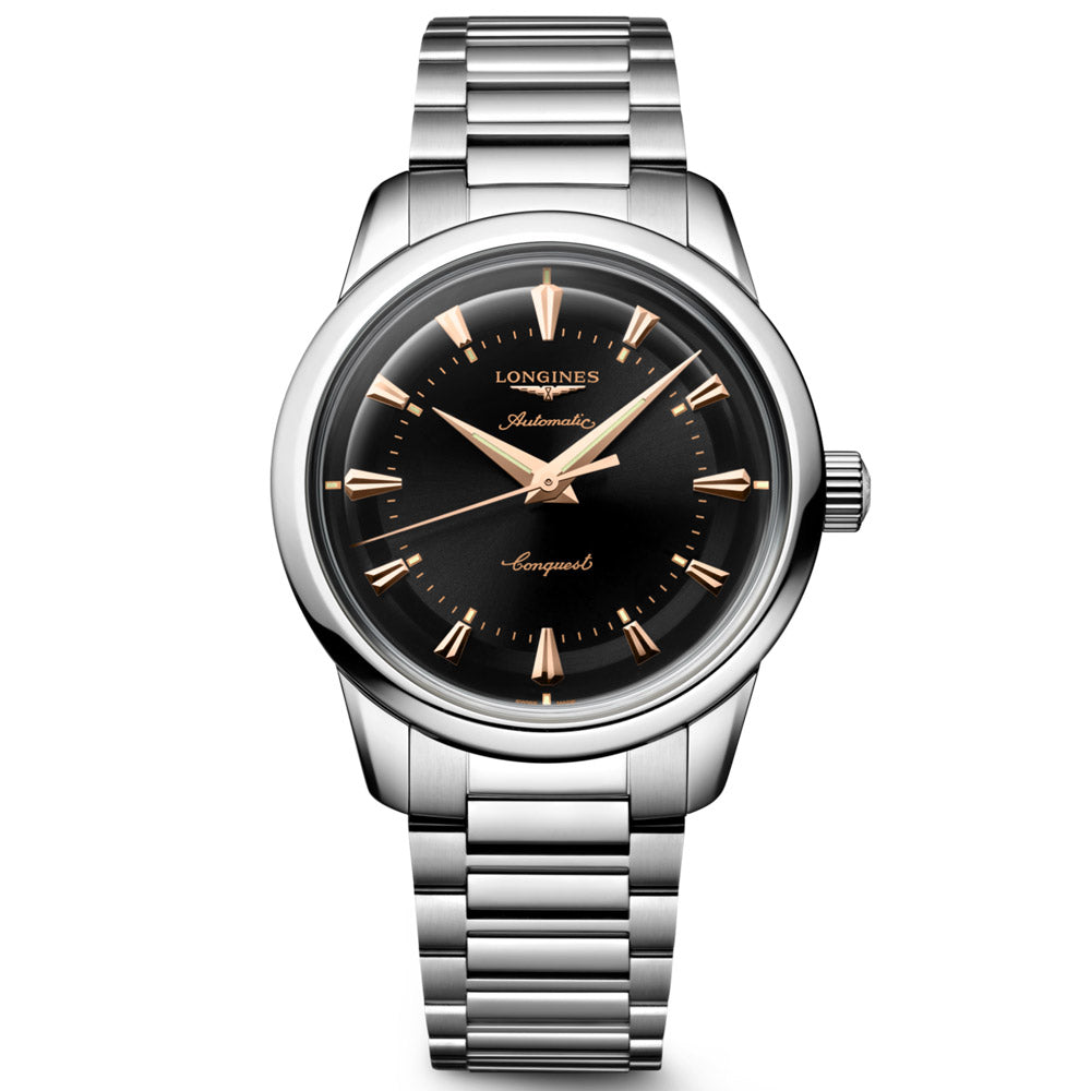 Longines Conquest Heritage 38mm Black Dial Automatic Gents Watch L1.649.4.52.6