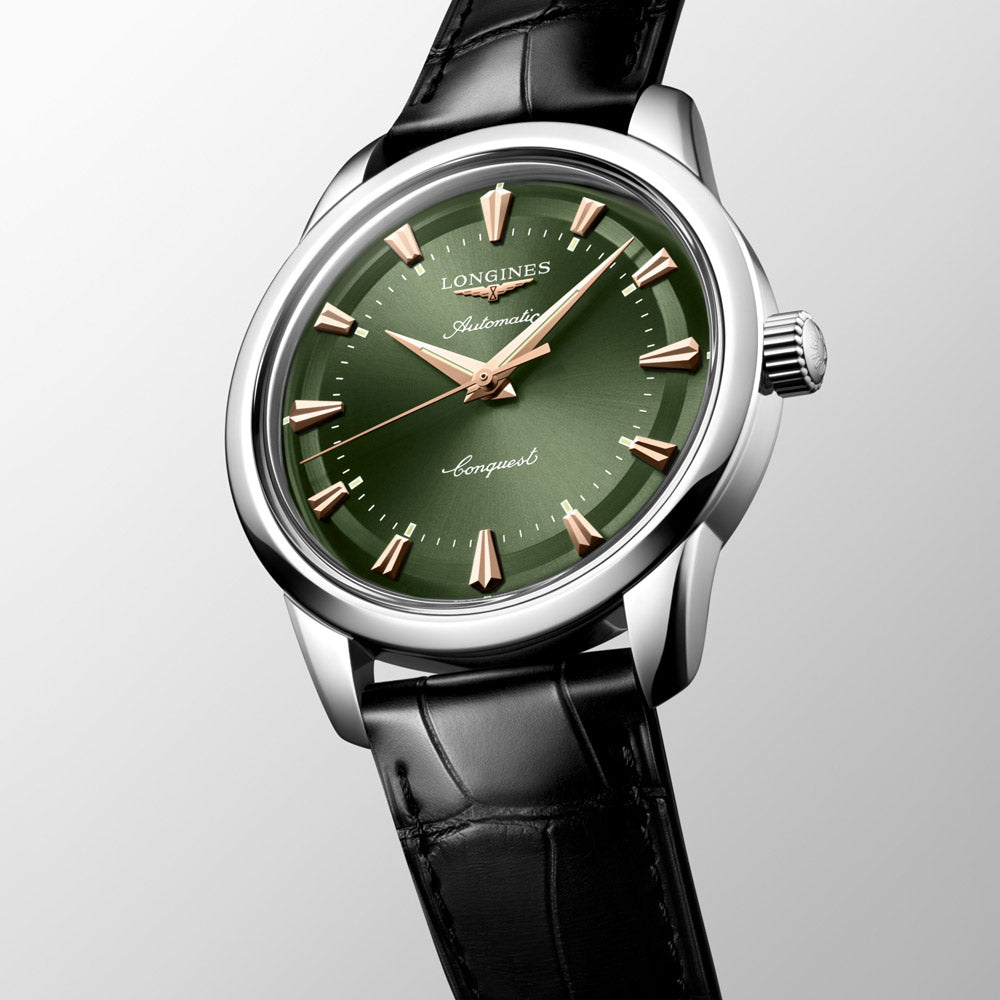 Longines Conquest Heritage 40mm Green Dial Automatic Gents Watch L1.650.4.02.2