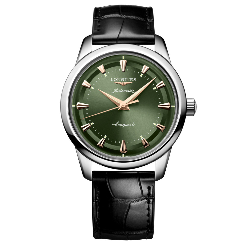 Longines Conquest Heritage 40mm Green Dial Automatic Gents Watch L1.650.4.02.2