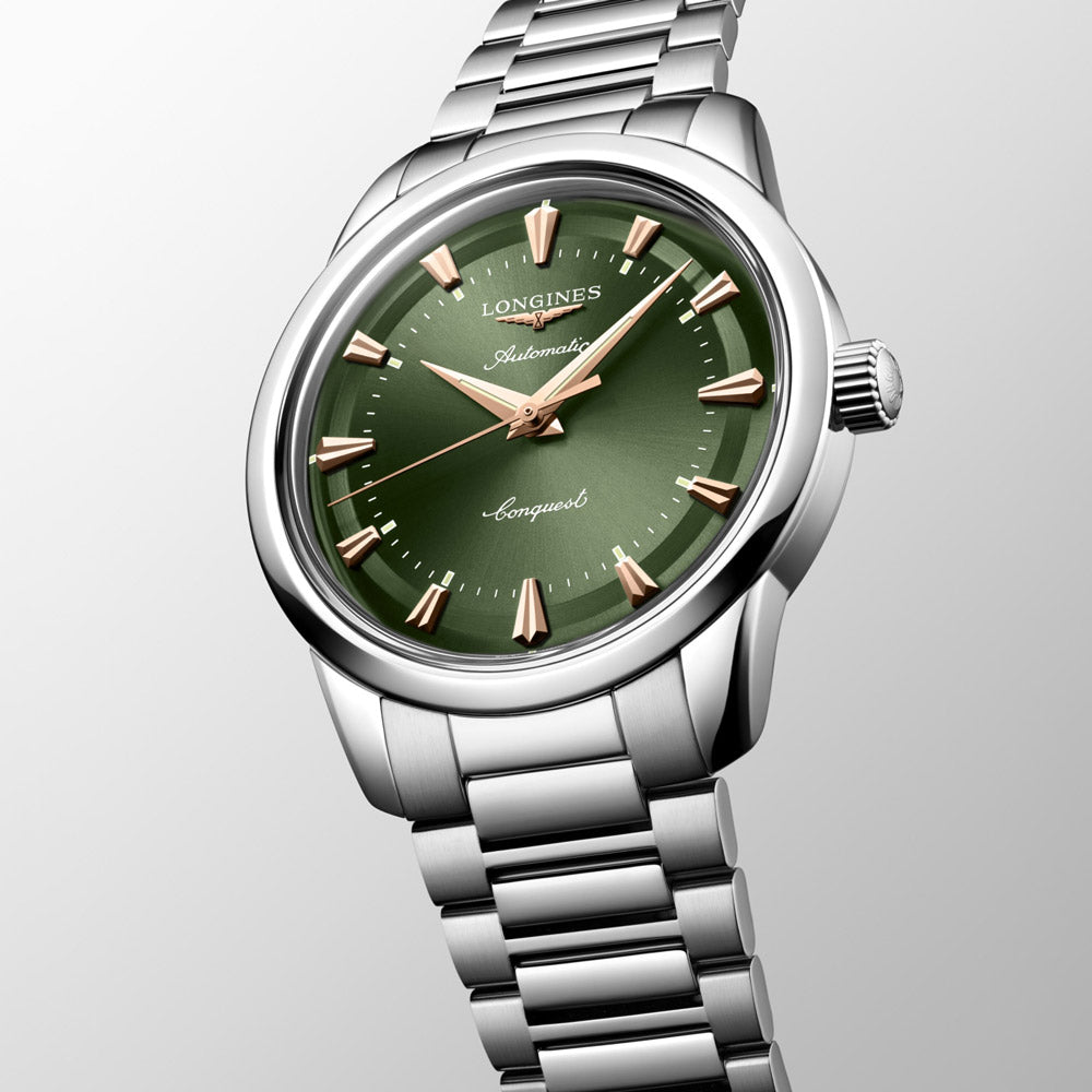 Longines Conquest Heritage 40mm Green Dial Automatic Gents Watch L1.650.4.02.6