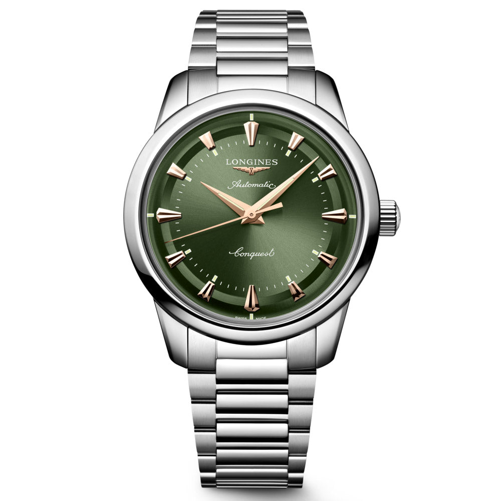 Longines Conquest Heritage 40mm Green Dial Automatic Gents Watch L1.650.4.02.6