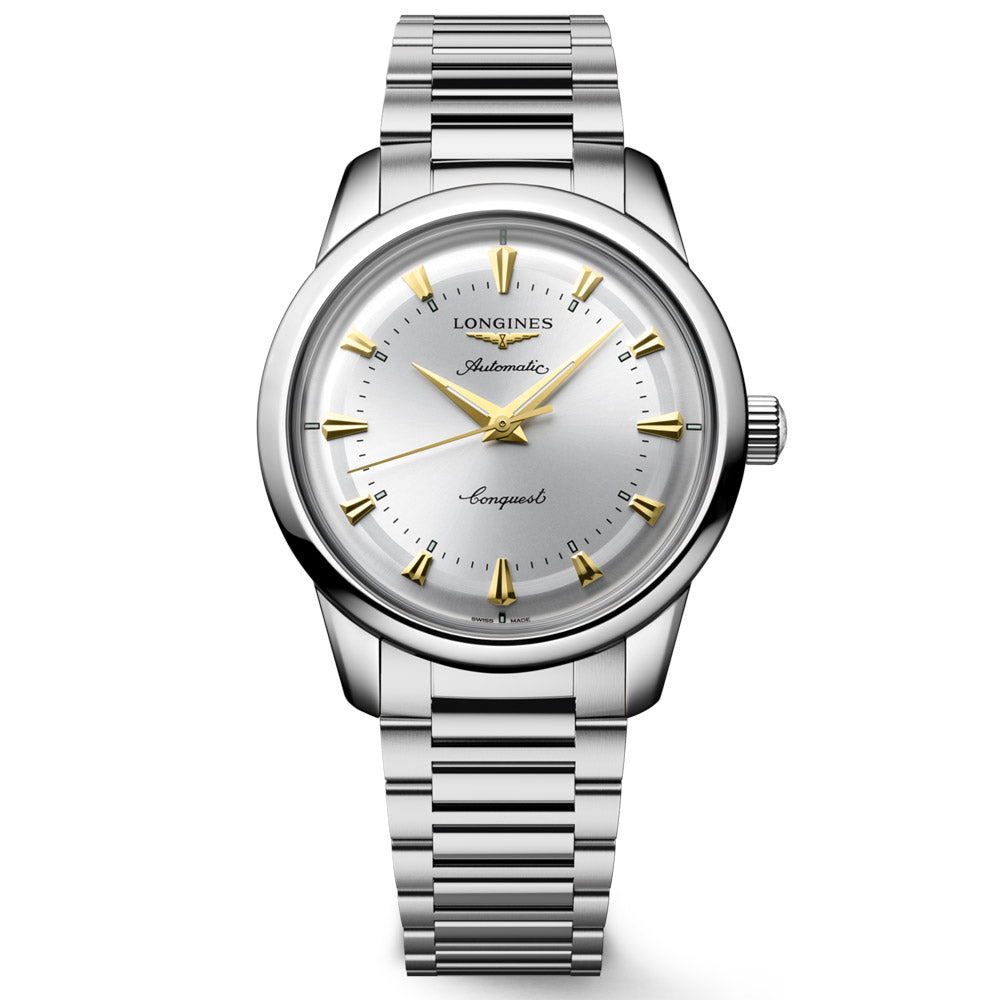 Longines Conquest Heritage 40mm Silver Dial Automatic Gents Watch L1.650.4.72.6