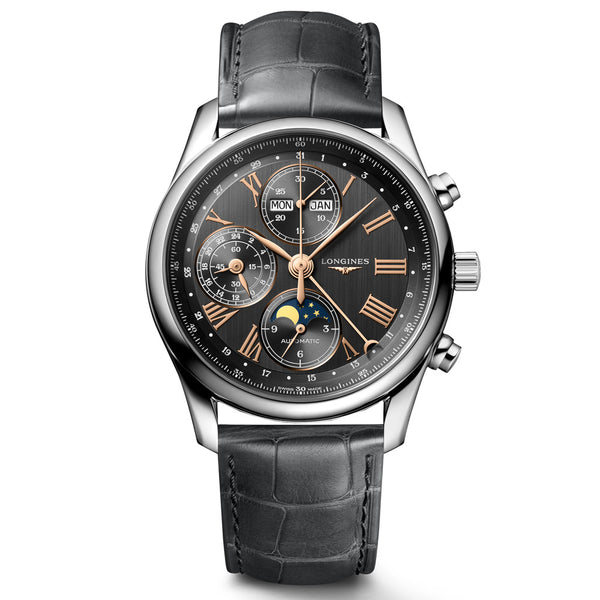 Longines Master Collection 40mm Anthracite Dial Moonphase Automatic Chronograph Gents Watch L2.673.4.61.2