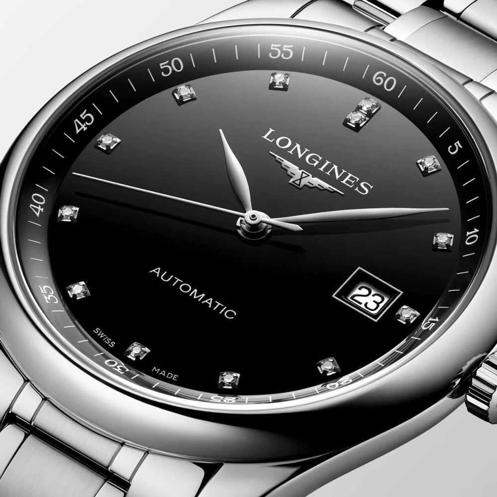Longines Master Collection 40mm Black Dial Diamond Automatic Gents Watch L2.793.4.57.6
