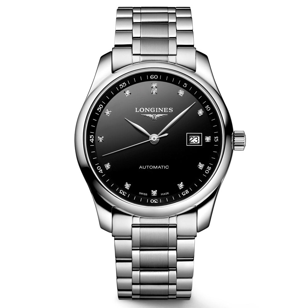 Longines Master Collection 40mm Black Dial Diamond Automatic Gents Watch L2.793.4.57.6