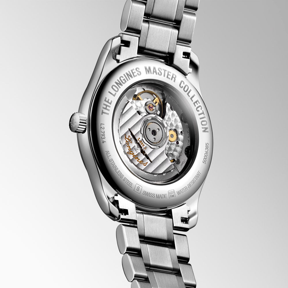 Longines Master Collection 40mm Silver Diamond Dot Dial Automatic Gents Watch L2.793.4.77.6