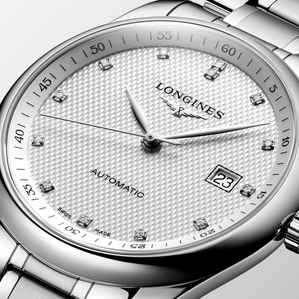 Longines Master Collection 40mm Silver Diamond Dot Dial Automatic Gents Watch L2.793.4.77.6