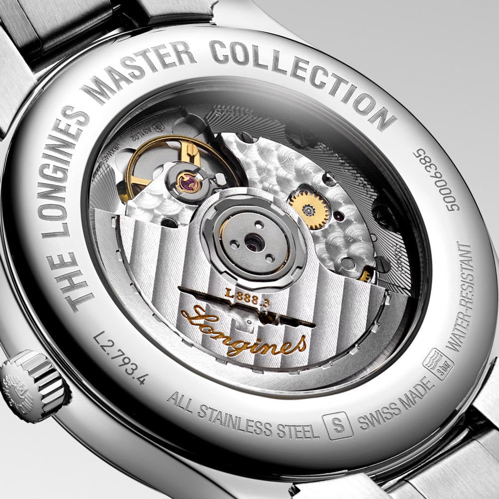 Longines Master Collection 40mm Silver Diamond Dot Dial Automatic Gents Watch L2.793.4.77.6