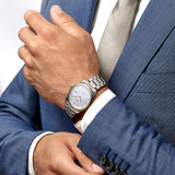 Longines Master Collection 40mm Silver Dial 18ct Gold Capped Steel Diamond Automatic Gents Watch L2.793.5.97.7