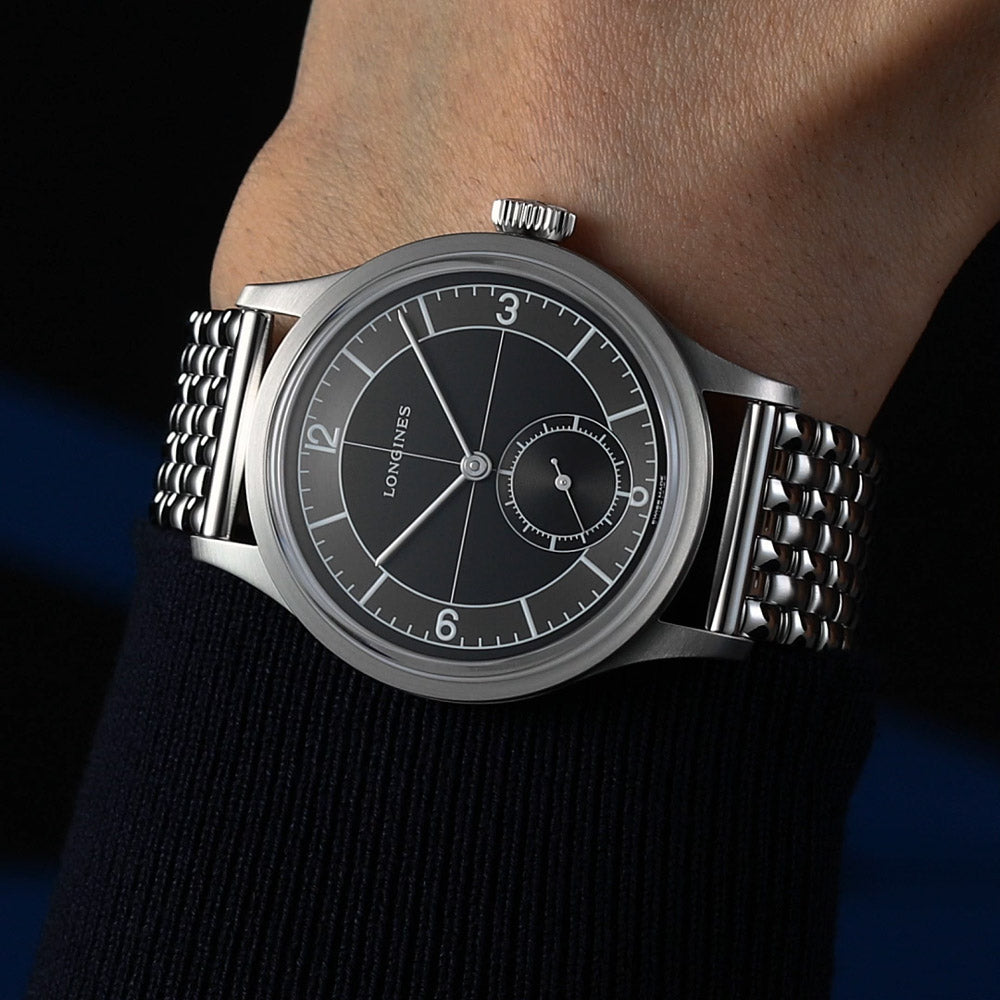 Longines Heritage Classic Sector Dial 38.5mm Automatic Watch L2.828.4.53.6