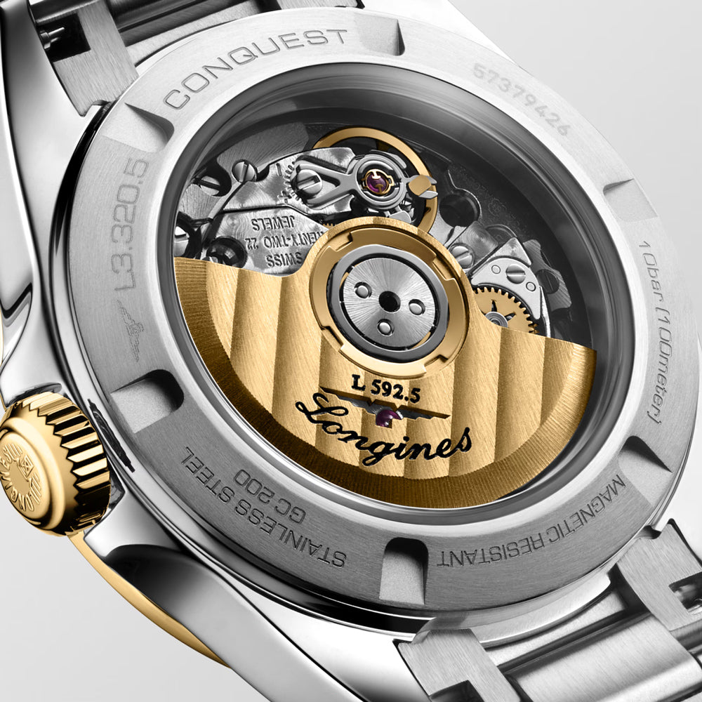 Longines Conquest 30mm Silver Dial Steel and 18ct Yellow Gold Automatic Ladies Watch L3.320.5.70.6