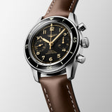 Longines Spirit Pilot Flyback 39.5mm Black Dial Manual Wound Chronograph Gents Watch L3.721.4.53.2