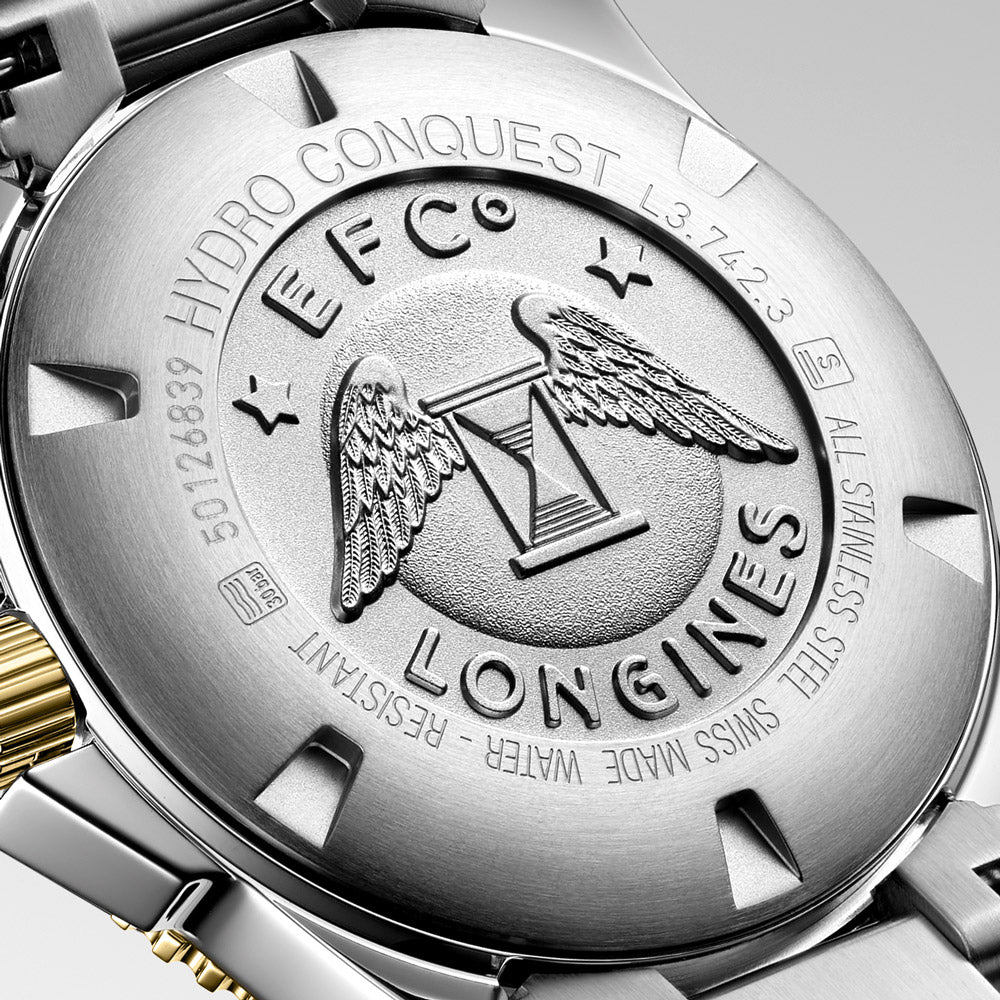 Longines HydroConquest 41mm Blue Dial Yellow PVD Steel Automatic Gents Watch L3.742.3.96.7
