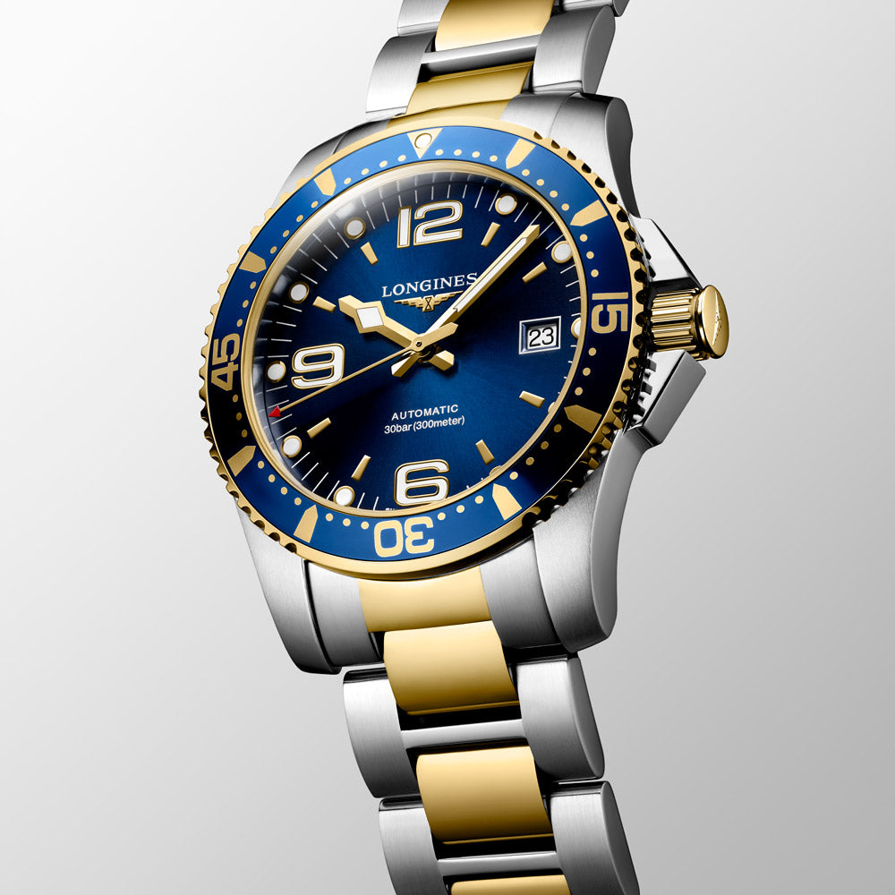 Longines HydroConquest 41mm Blue Dial Yellow PVD Steel Automatic Gents Watch L3.742.3.96.7