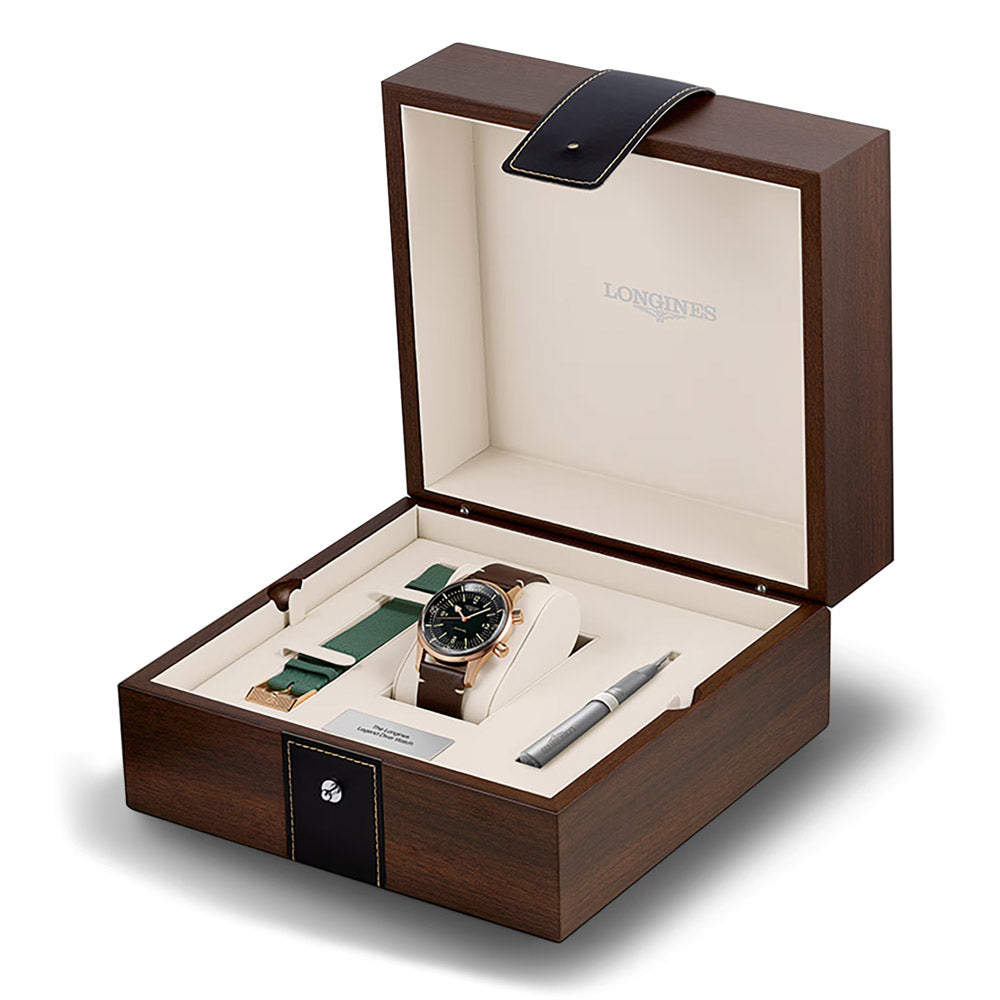 Longines Legend Diver 42mm Green Dial Bronze & Titanium Automatic Gents Watch L3.774.1.50.2