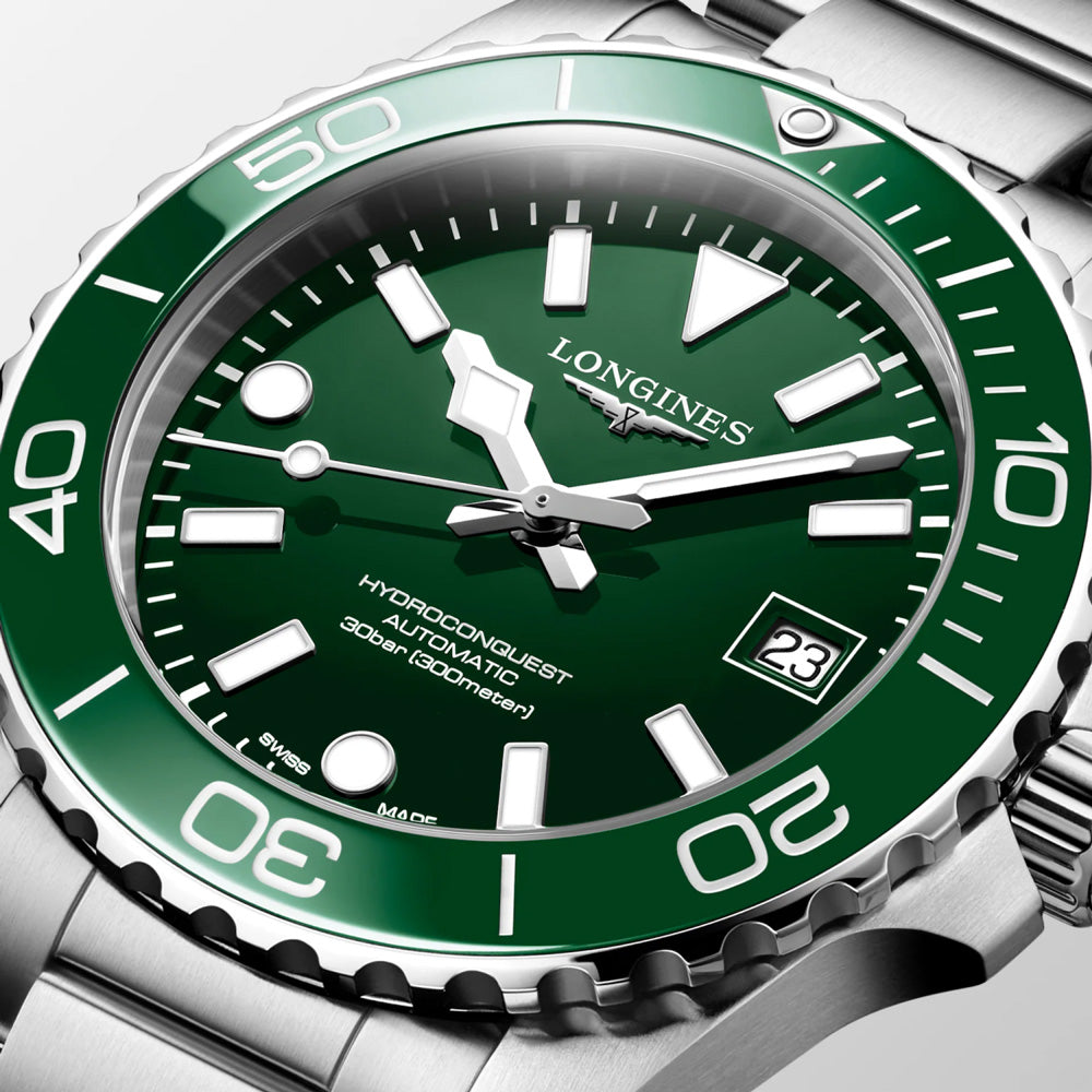 Longines HydroConquest 39mm Green Dial Automatic Gents Watch L3.779.4.06.6