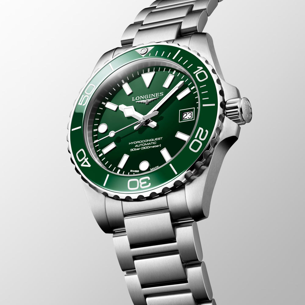 Longines HydroConquest 39mm Green Dial Automatic Gents Watch L3.779.4.06.6