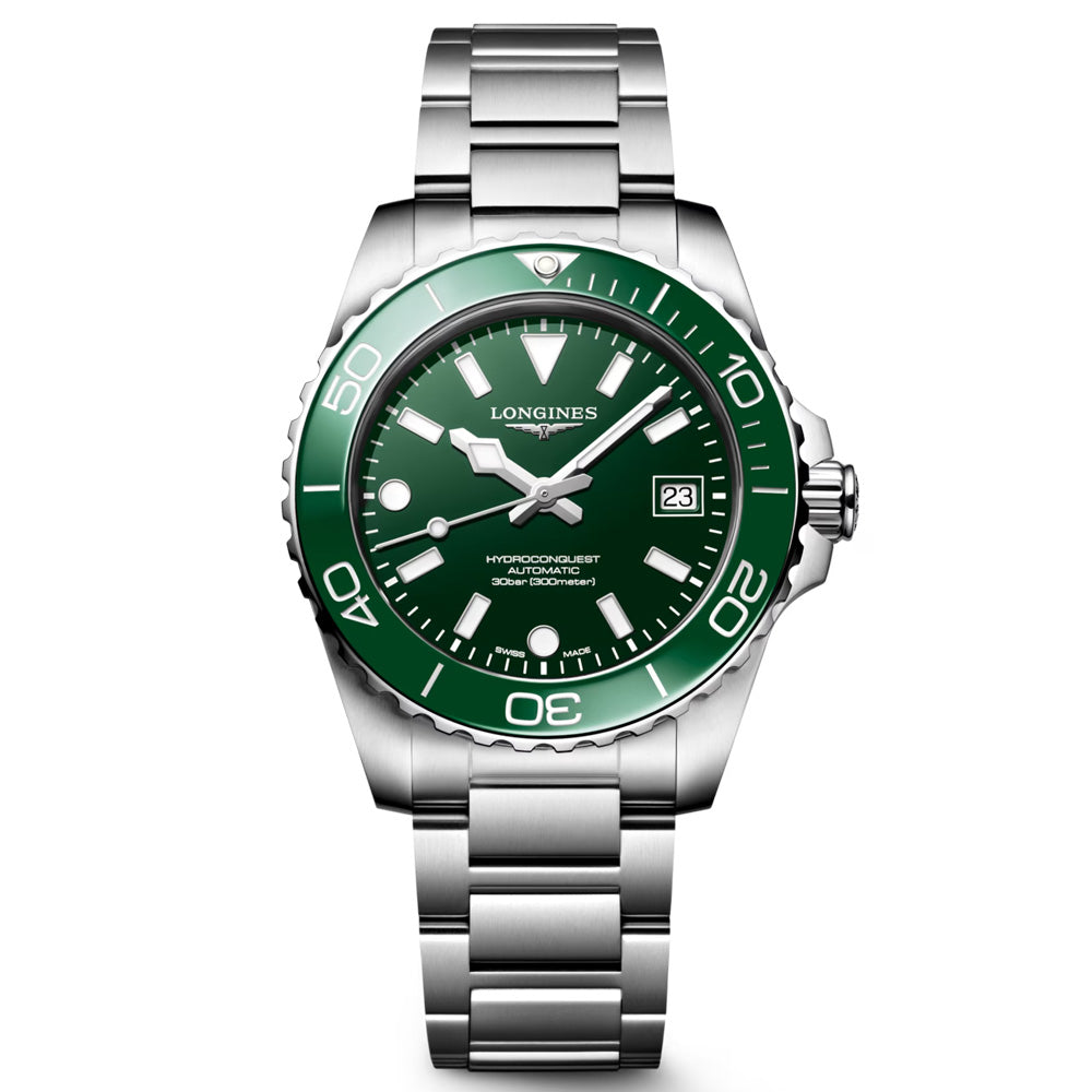 Longines HydroConquest 39mm Green Dial Automatic Gents Watch L3.779.4.06.6