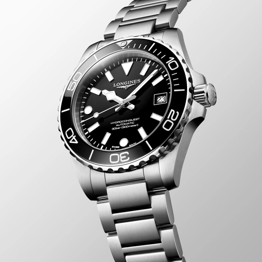 Longines HydroConquest 39mm Black Dial Automatic Gents Watch L3.779.4.56.6