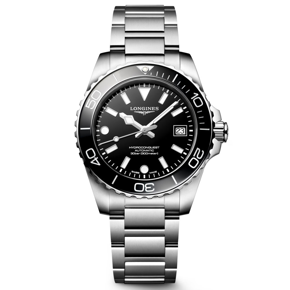 Longines HydroConquest 39mm Black Dial Automatic Gents Watch L3.779.4.56.6