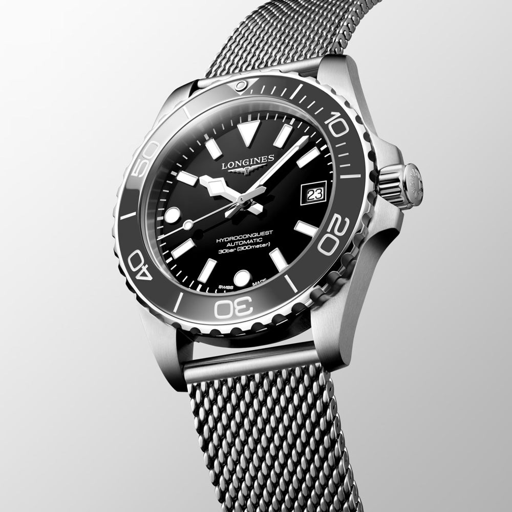 Longines HydroConquest 39mm Black Dial Automatic Gents Watch L3.779.4.70.6