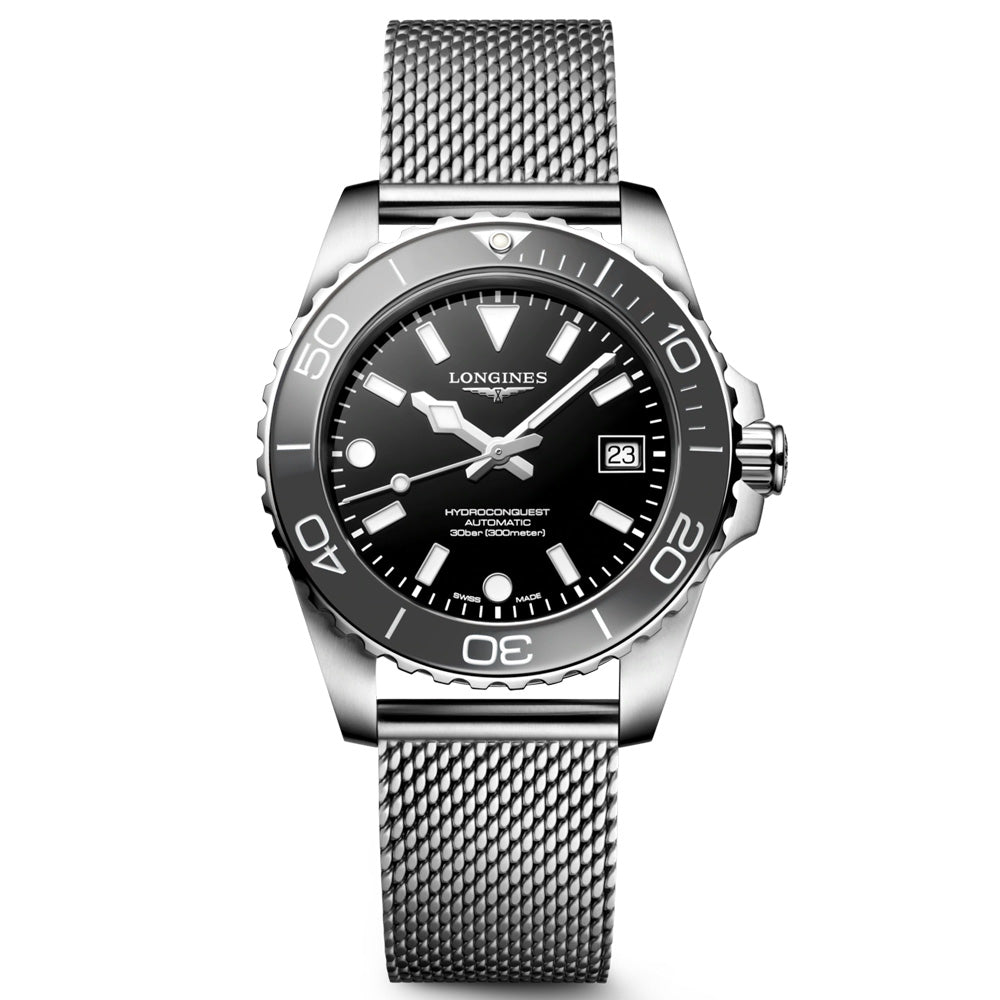 Longines HydroConquest 39mm Black Dial Automatic Gents Watch L3.779.4.70.6