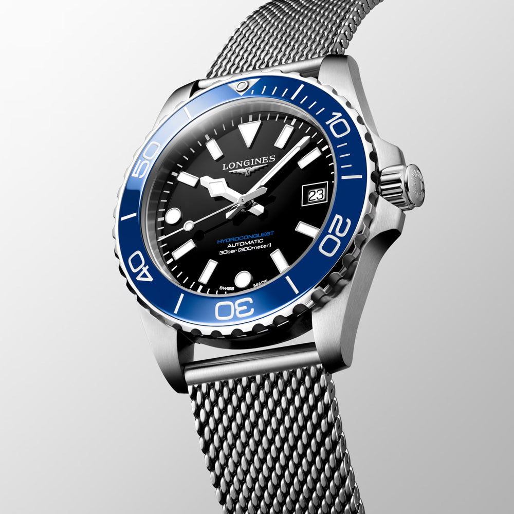 Longines HydroConquest 39mm Black Dial Automatic Gents Watch L3.779.4.90.6