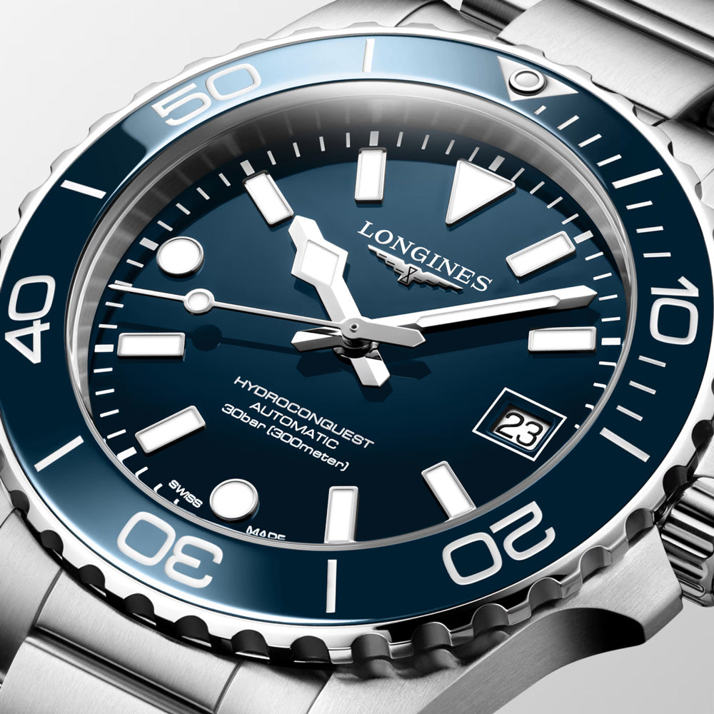 Longines HydroConquest 39mm Blue Dial Automatic Gents Watch L3.779.4.96.6