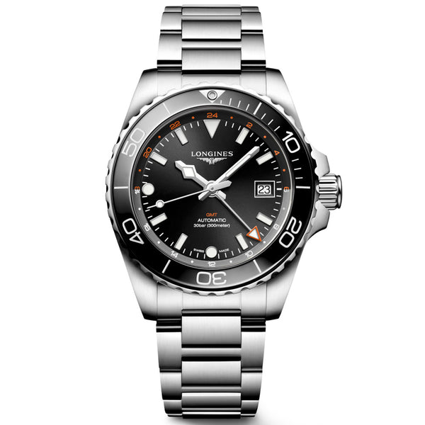 Longines HydroConquest GMT 41mm Black Dial Automatic Gents Watch L3.790.4.56.6