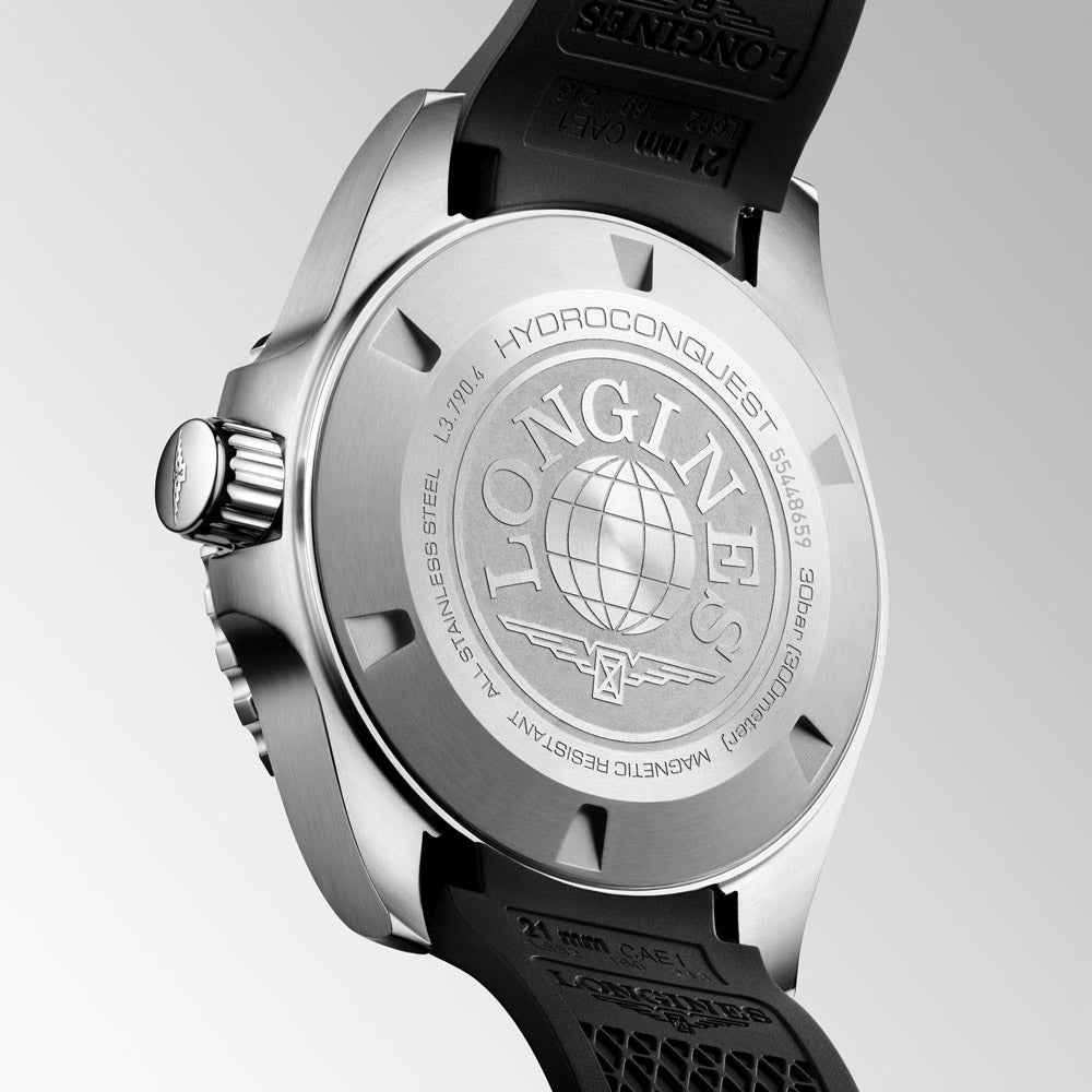 Longines HydroConquest GMT 41mm Black Dial Automatic Gents Watch L3.790.4.56.9