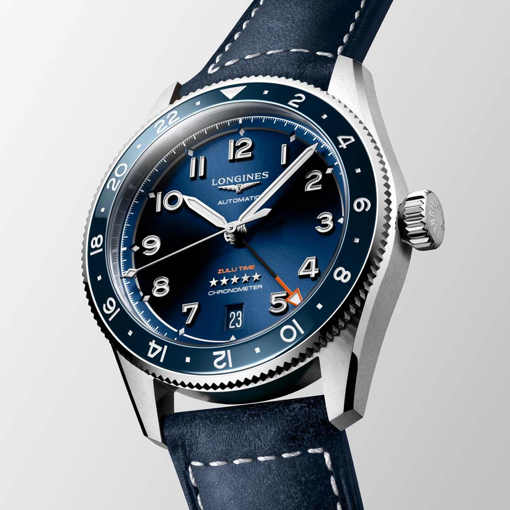 Longines Spirit Zulu Time GMT 39mm Blue Dial Automatic Watch L3.802.4.93.2