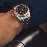 Longines Spirit Zulu Time 1925 GMT 39mm Black Dial Steel and 18ct Pink Gold Cap Automatic Watch L3.803.5.53.6