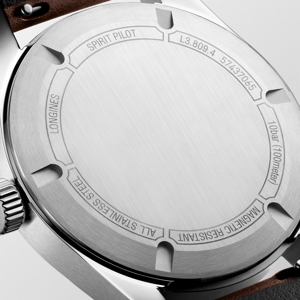 Longines Spirit Pilot 39mm Black Dial Automatic Watch L3.809.4.53.2