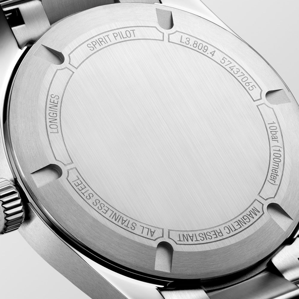 Longines Spirit Pilot 39mm Black Dial Automatic Watch L3.809.4.53.6