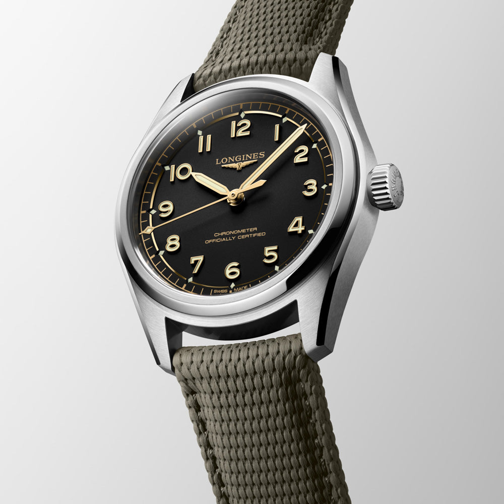 Longines Spirit Pilot 39mm Black Dial Automatic Watch L3.809.4.53.9