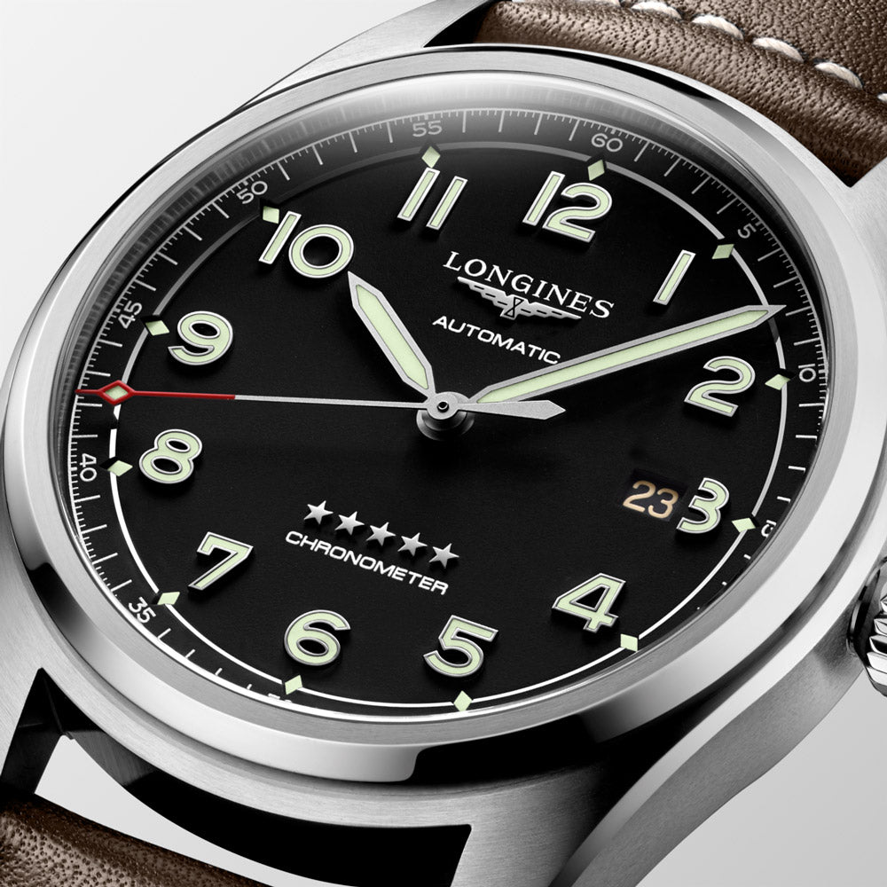 Longines Spirit 42mm Black Dial Automatic Gents Watch L3.811.4.53.0