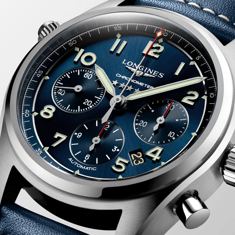 Longines Spirit 42mm Blue Dial Automatic Chronograph Gents Watch L3.820.4.93.0