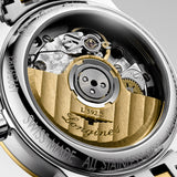 Longines Flagship 26mm Gilt Dial Yellow PVD Steel Diamond Automatic Ladies Watch L4.274.3.37.7