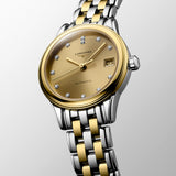 Longines Flagship 26mm Gilt Dial Yellow PVD Steel Diamond Automatic Ladies Watch L4.274.3.37.7