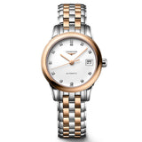 Longines Flagship 26mm White Dial Rose PVD Steel Diamond Automatic Ladies Watch L4.274.3.99.7