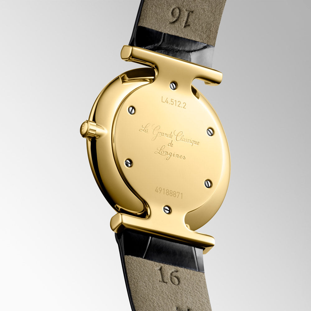 Longines La Grande Classique 29mm White Dial Yellow PVD Steel Ladies Quartz Watch L4.512.2.11.2