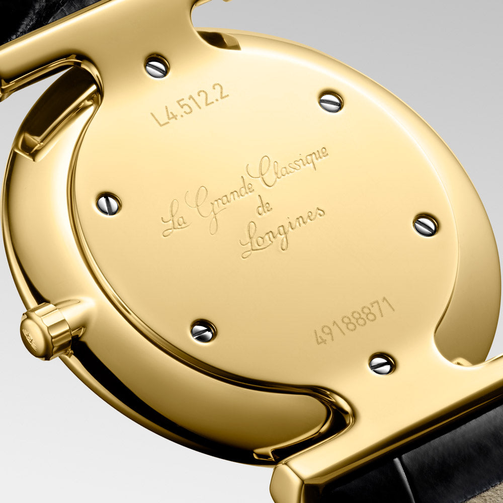 Longines La Grande Classique 29mm White Dial Yellow PVD Steel Ladies Quartz Watch L4.512.2.11.2