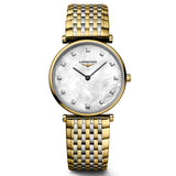 Longines La Grande Classique 29mm MOP Diamond Dot Dial Yellow PVD Steel Quartz Ladies Watch L4.512.2.87.7