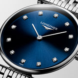 Longines La Grande Classique 29mm Blue Dial Diamond Ladies Quartz Watch L4.512.4.97.6