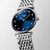 Longines La Grande Classique 29mm Blue Dial Diamond Ladies Quartz Watch L4.512.4.97.6