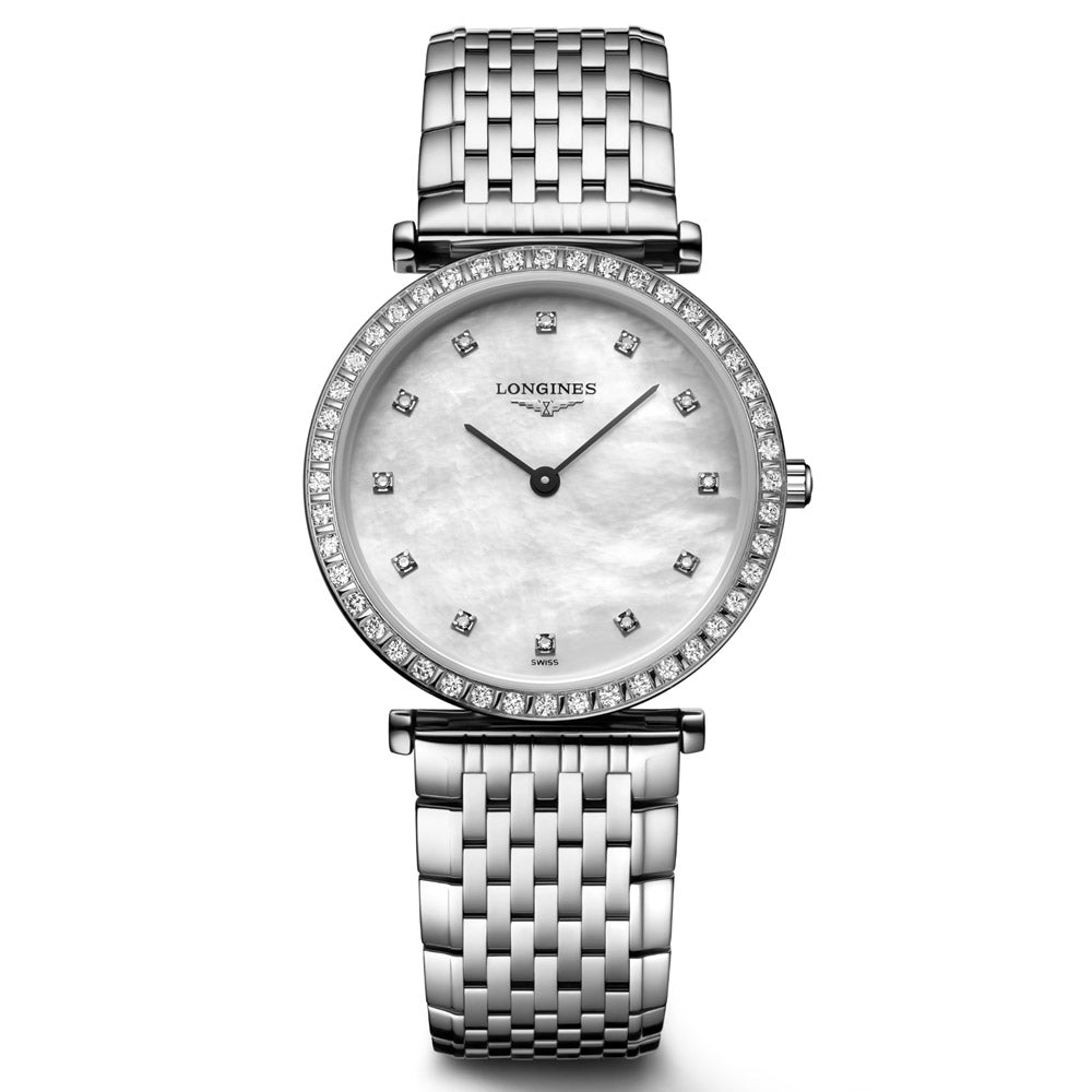 Longines La Grande Classique 29mm MOP Dial Diamond Ladies Quartz Watch L4.523.0.87.6