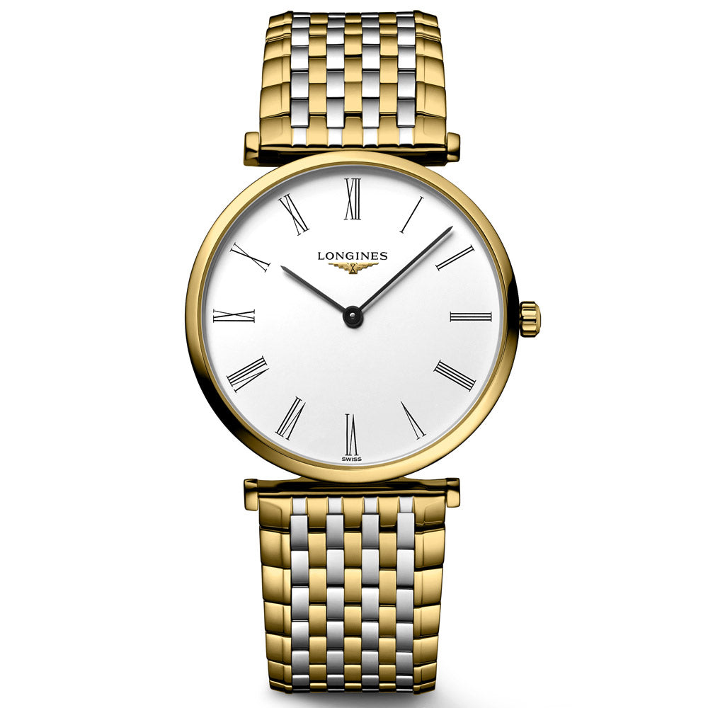 Longines La Grande Classique 36mm White Dial Yellow PVD Steel Quartz Watch L4.755.2.11.7