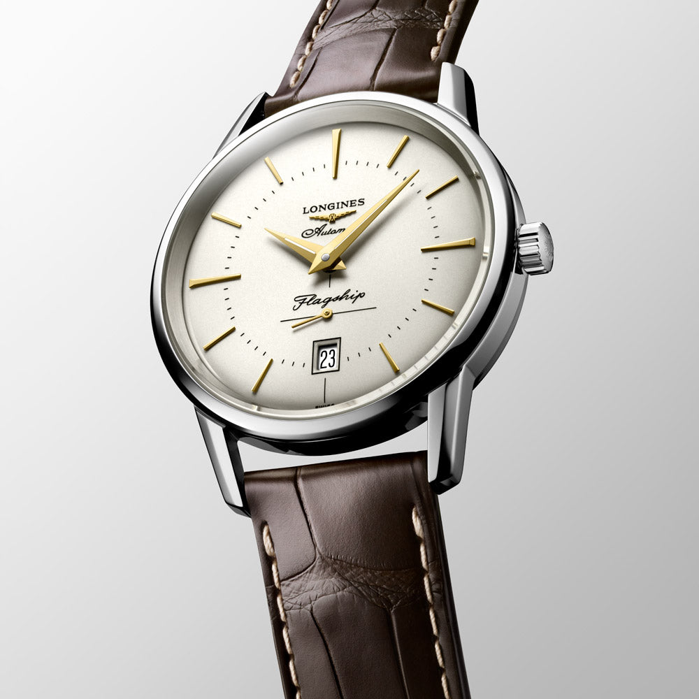 Longines Flagship Heritage 38.5mm Silver Dial Automatic Watch L4.795.4
