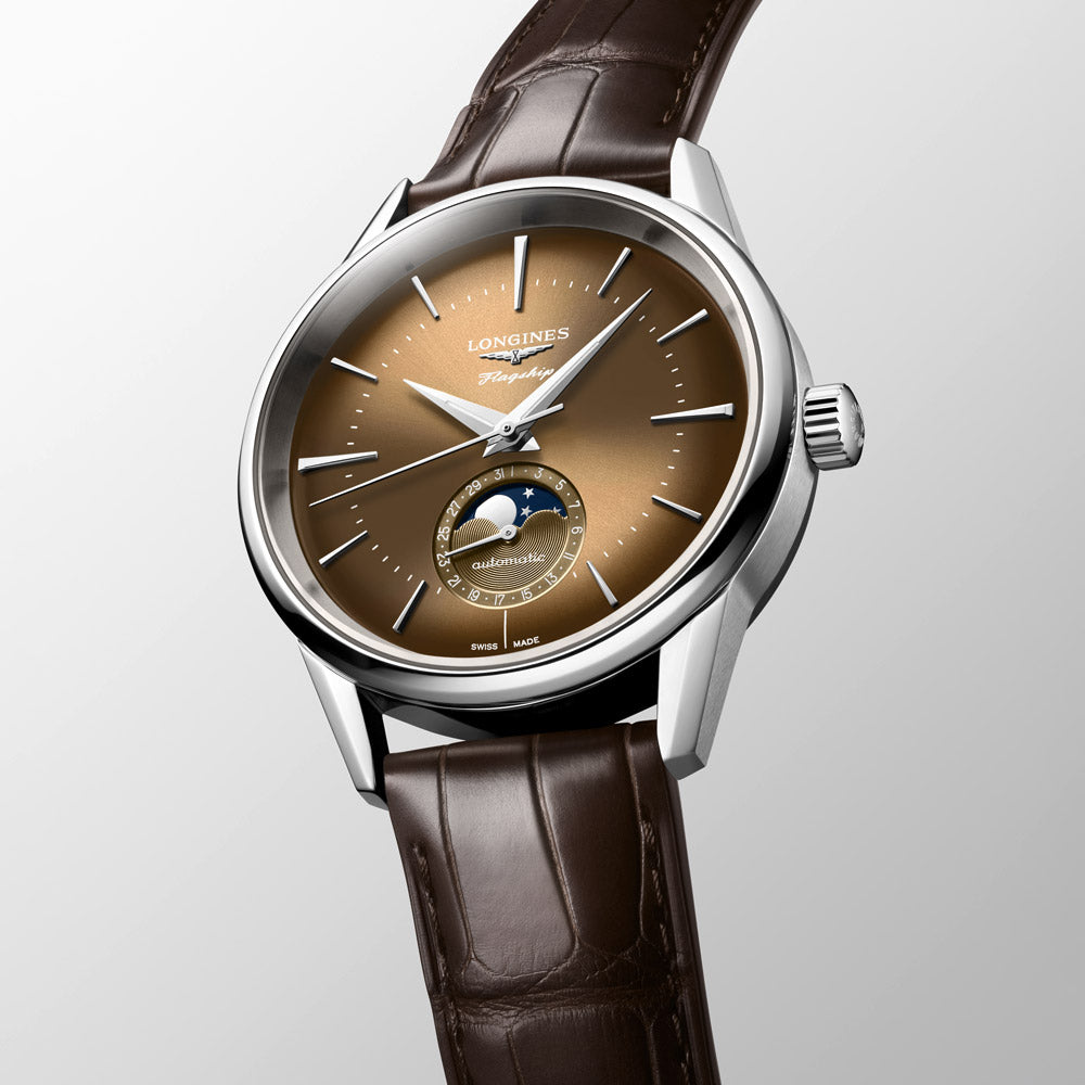 Longines Flagship Heritage Moonphase 38.5mm Beige Dial Automatic Watch L48154622