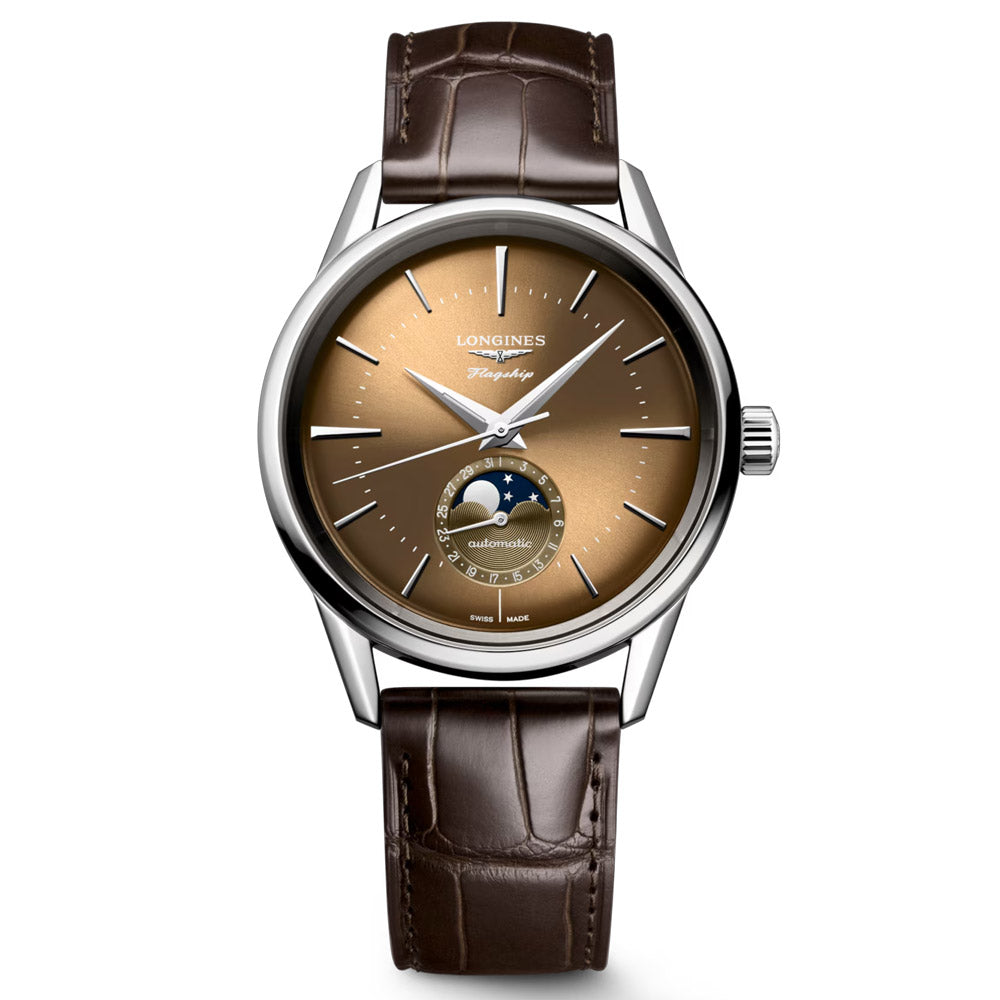 Longines Flagship Heritage Moonphase 38.5mm Beige Dial Automatic Watch L48154622